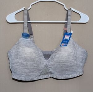 Hanes Comfort Flex Fit Bra, 3XL, Gray